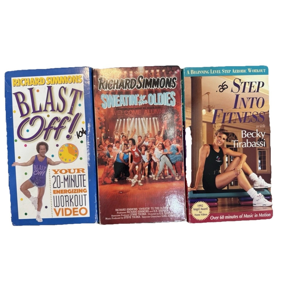 Richard Simmons VHS Sweat Sweatin' to the‎ Oldies Blast Off/ Becky Tirabassi